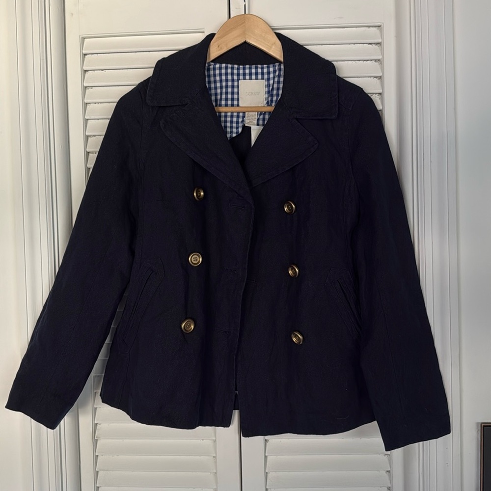 J crew indigo Pea Coat